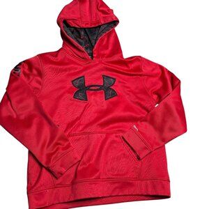 Under Armour Boys Hooded Sweatshirt Size Youth Large YLG Red
